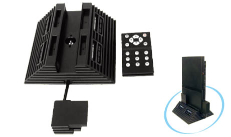 4in1 Vertical Stand with DVD Remote for PS2 slim