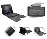 Silicone BT Keyboard with Leather Case for iPad
